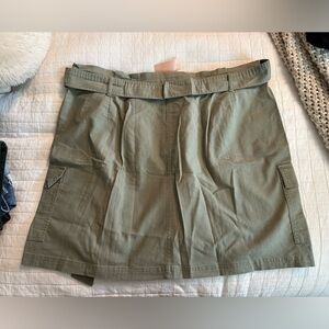LOFT Olive Green Mini Skirt